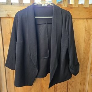 Black 3/4 Sleeve Blazer